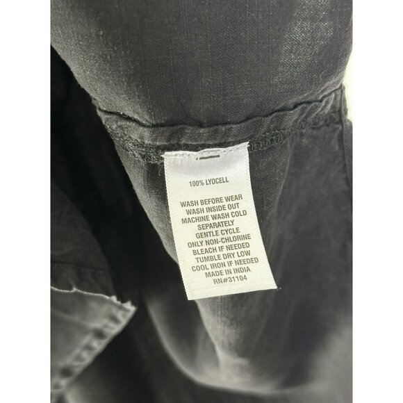 NWT Wonderly Chambray Denim Button Down Shirt Dress Size Medium Washed Black - Picture 5 of 5